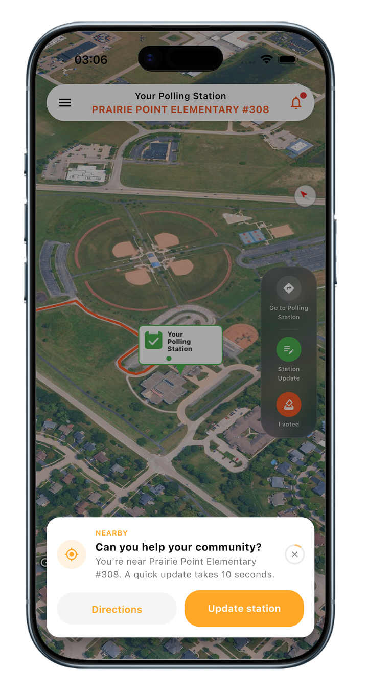 A Kura-Tu request: can you help your community? You're near Prairie Point Elementary. A quick update takes 10 seconds.